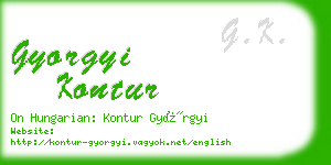 gyorgyi kontur business card